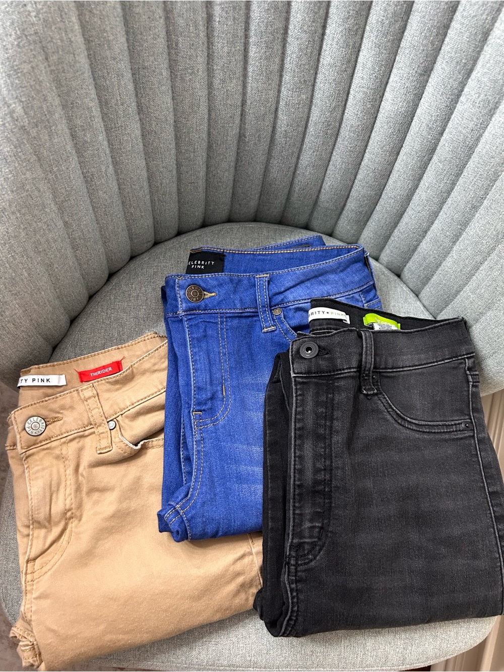 Celebrity Pink Jean Trio